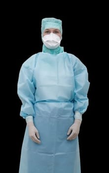 Skyddsrock Barrier nonwoven vätsketät XL blå mudd