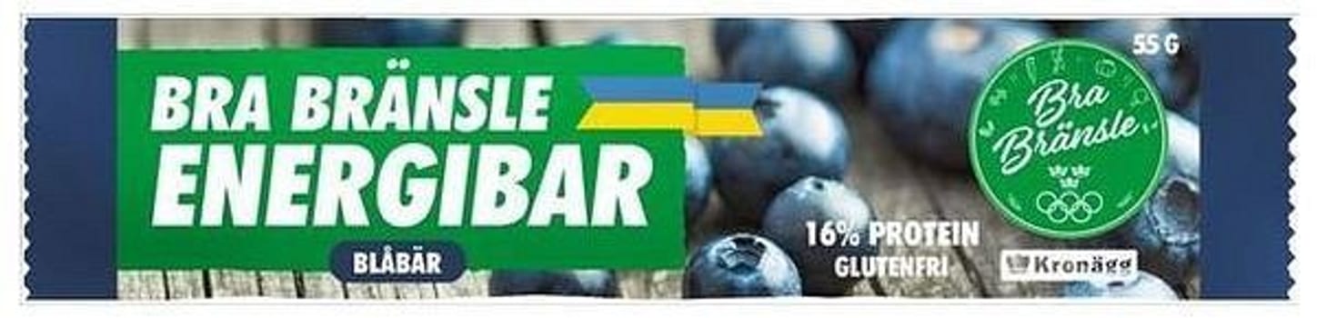 Bra Bränsle Energibar Blåbär 55g
