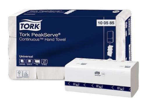 Pappershandduk Tork Peakserve H5 continuous mjuk 1-lag eco-label