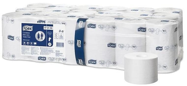 Toalettpapper Tork Coreless T7 2-lag mid-size advanced EU-Ecolabel