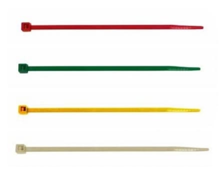 Buntband i plast 200x3,5mm. Naturfärg. 100-pack