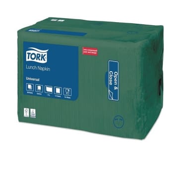 Servett 1-lag Tork grön 33x33cm 1/4-vikt EU-Ecolabel