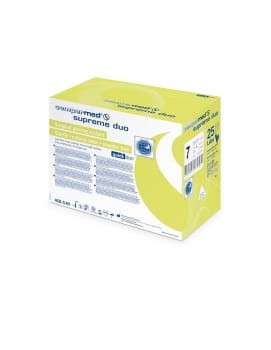 Handske op Sempermed Supremeduo 8,5 steril latex grön/vit 100% inspected
