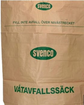 Sopsäck papper/plast brun 60l enbladigt med plast 550x140x900mm