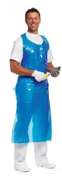 Förkläde Worksafe 850x1600mm PE tjocklek 0.05mm vikta i påse blå