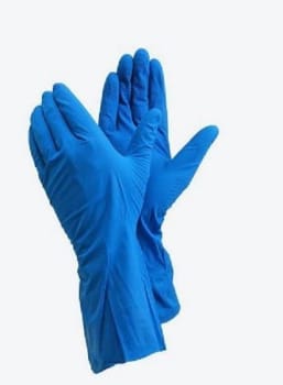Handske undersök kem Tegera 184A strl 9 nitril puderfri blå 30cm par