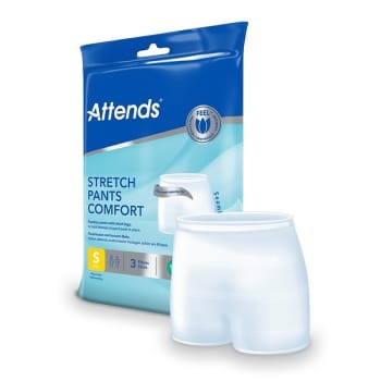 Fixeringsbyxa m ben Attends Stretch Pants Comfort S. Höft 65-100cm gul