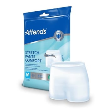 Fixeringsbyxa m ben Attends Stretch Pants Comfort M. Höft 70-100cm blå