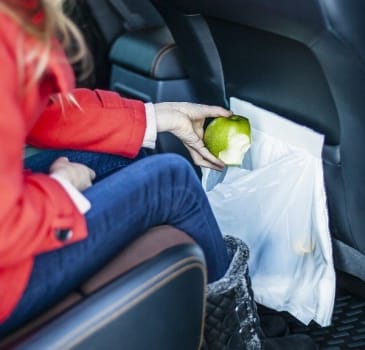Avfallspåse Sopi vit i ryttare plast