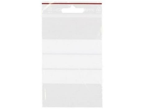 Blixtlåspåse Grippie 80x120mm med skrivfält återförslutbar