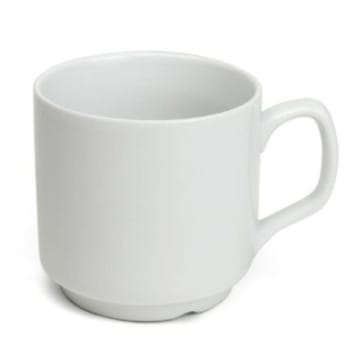 Mugg vit med handtag 24cl porslin