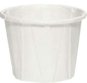 Plissébägare vit 25ml papper nyfiber
