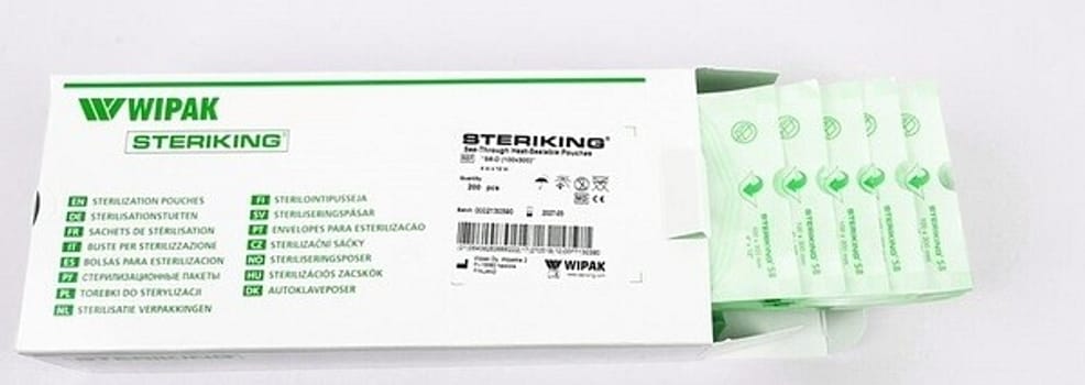 Sterilpåse Steriking plan 100x300mm 200-pack, dispenser