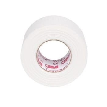 Plasttejp Transpore white 2,5cmx9,1 rivbar