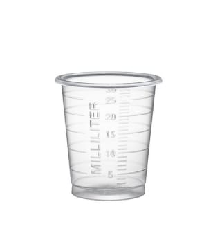 Medicinbägare eco+ smal transp 30ml fossilfritt material