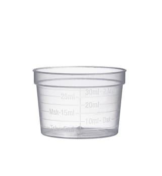 Medicinbägare eco+ bred transp 30ml fossilfritt material