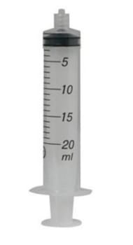 Spruta Terumo 3-komp l-l 20ml. Steril, centrerad gradering 1,0ml
