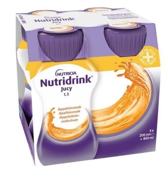 Nutridrink Jucy Apelsinsmak 4 x 200 ml Vnr 900820