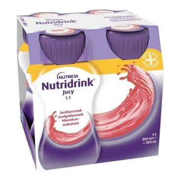 Nutridrink Jucy Jordgubbsmak 4 x 200 ml Vnr 900821