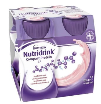 Nutridrink Compact Protein Jordgubbsmak 4 x 125 ml Vnr 900834