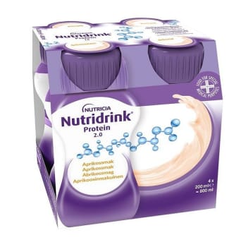 Nutridrink Protein 2.0 Aprikossmak, 4 x 200 ml Vnr 900853