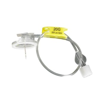 Venportsnål Surecan Safety 0,9x15mm. Steril, stickskydd latex&DEHP-fri