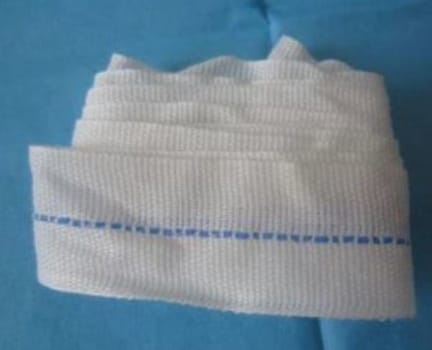 Tamponad bomull med rtg-tråd 32-tråd ca 10x300cm Steril