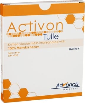 Honungskompress Activon Tulle 5x5cm Steril
