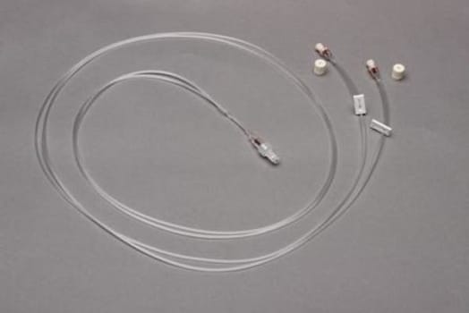 Tiva set pvcfri 2 mikroslangar steril 3v kran/3 backventil