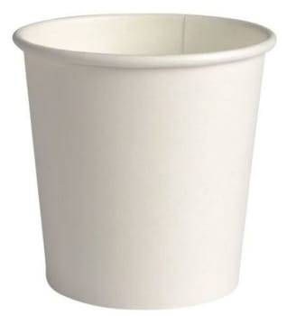 Kaffebägare vit 10cl single wall