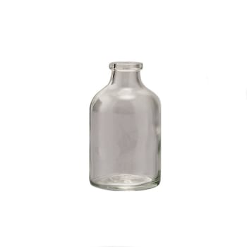 Injektionsflaska glas 50ml, typ 1, Klar glas, Hals/öppning 20mm