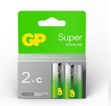 Batteri 1,5V GP Ultra LR14/C 2-pack/blister Svanenmärkt
