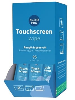 Kiilto Pro Touchscreen Wipe i papdispenser, 17 x 19 cm