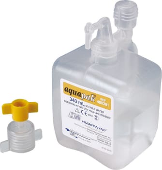 Befuktare Hudson Aquapak 340ml steril med adapter