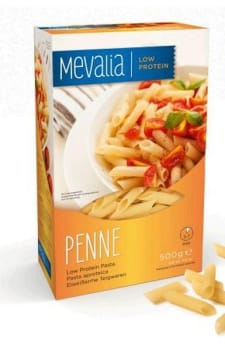 Mevalia Penne lågprotein pasta 500 gram Vnr 90009