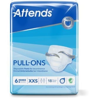 Inko skydd Attends Pull-Ons 6 XXS. Höft 60 - 90 cm. ABS ISO 1174 ml