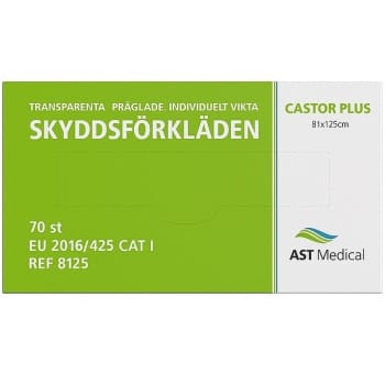 Skyddsförkläde Castor Plus utan ärm, individuellt vikta