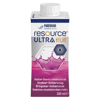 Resource Ultra Fruit Hallon/Svart Vinbär 4x200ml Vnr 900729