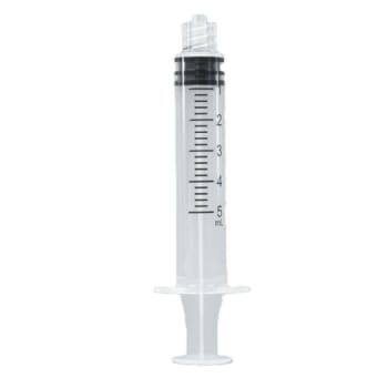 Klinion Spruta Luer Lock 5 ml, 0,2 ml gradering, latex- DEPH-, BPA- och PVC fri