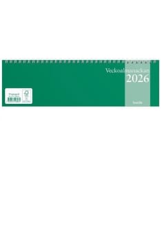 Veckoalmanackan 2026 305x90mm spiralbunden