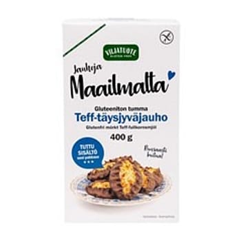 Viljatuote glutenfritt mörkt Teff fullkornsmjöl 400g