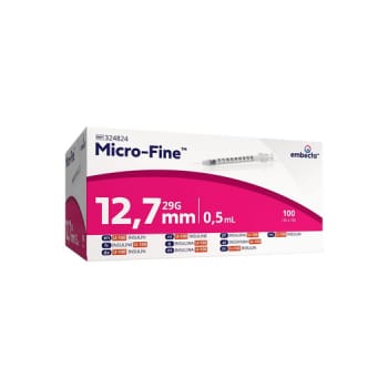 Insulinspruta Microfine 0,5ml 29g 0,01ml gradering fast kanyl steril