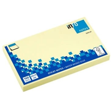 Notis Info Sticky Note 75 x 125 mm gul