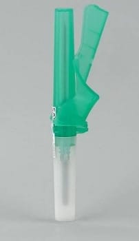 Klinion, blodprovtagningsnål, svart, m/ safety, 22G x 1/4in, 0,6 mm x 32 mm, steril
