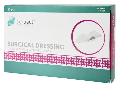 Kirurgiskt förband Sorbact 8x15cm dyna 4x11cm steril