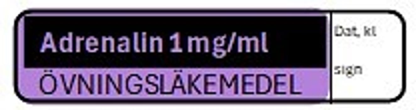 ETIKETT ÖVN ADRENALIN 1 MG/ML