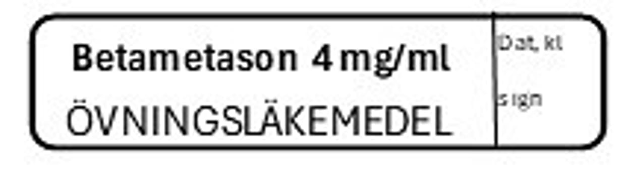 ETIKETT ÖVN BETAMETASON 4 MG/ML