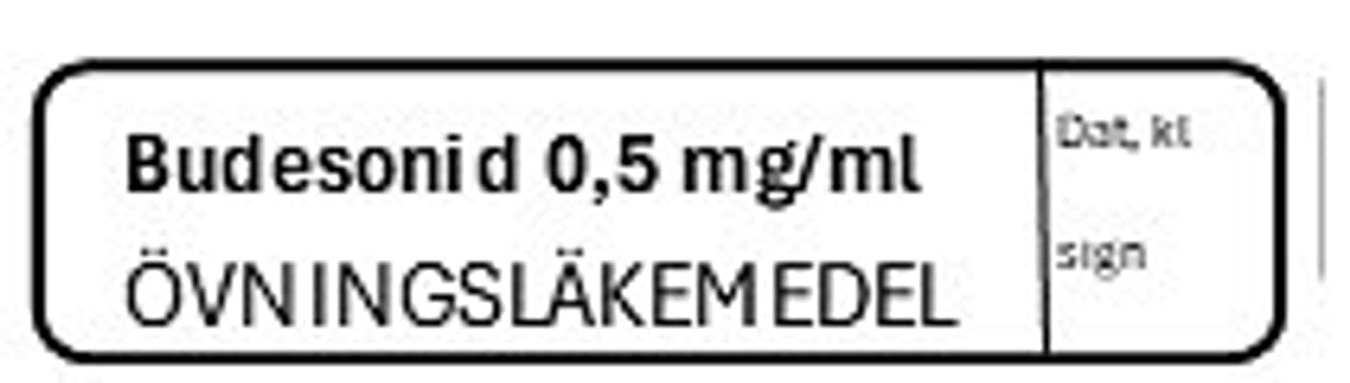 ETIKETT ÖVN BUDESONIK 0,5 MG/ML