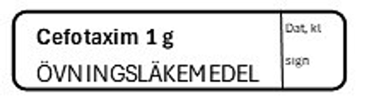 ETIKETT ÖVN CEFOTAXIM 1 G