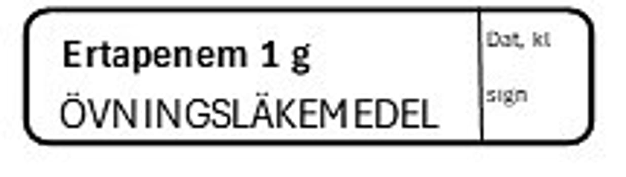 ETIKETT ÖVN ERTAPENEM 1 G